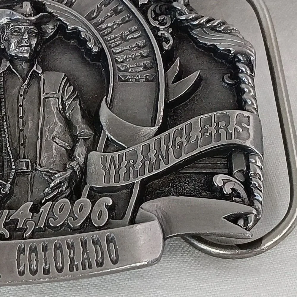 Vintage 1996 Metal Belt Buckle Greeley Independence Stampede Colorado 98/250